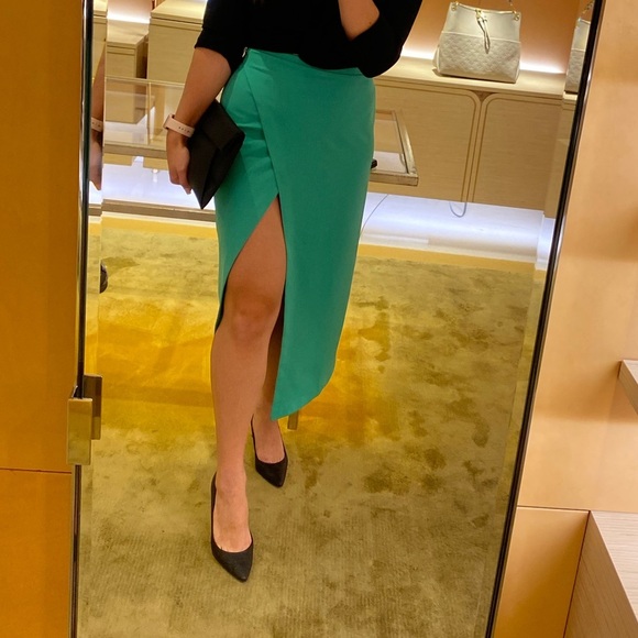 ZARA SLIT WRAP SKIRT - Picture 3 of 6